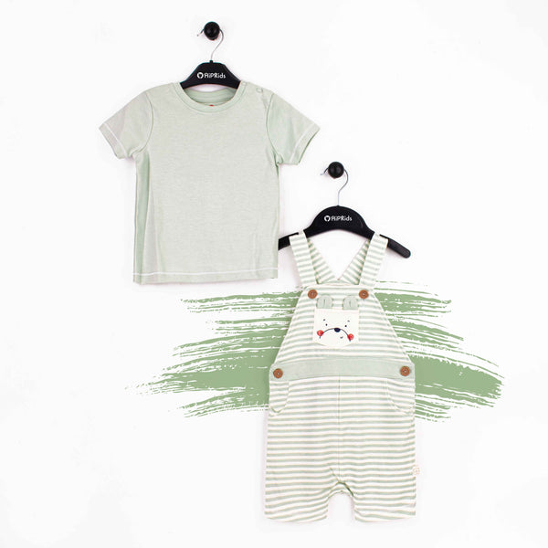 Baby Boy Dungaree Set Pocket bear