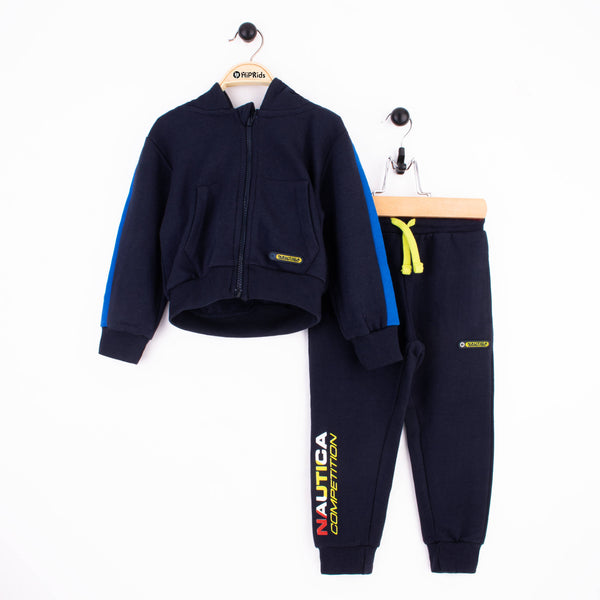 Nau-tica Boys 2 Piece Hoodie Blue Shoulder Strap Track Suit