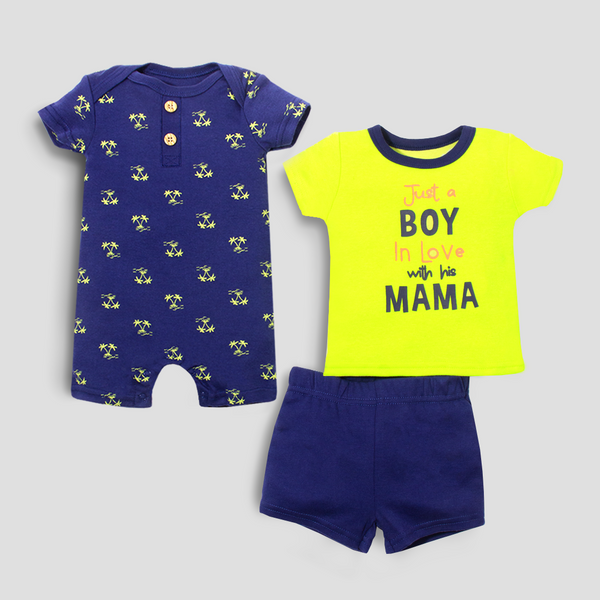 Baby Boy 3 Piece Set Boy in Love With his Mama