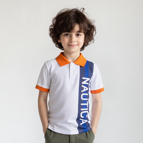 NAU-TICA White Blue Polo T-Shirt