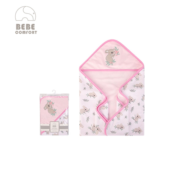 Bebe Comfort Pink Bear Double Layer Hooded Blanket 76 x 76 Cm
