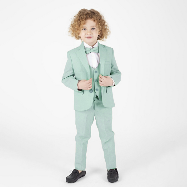 Baby Boy 4 Piece Light Sea Green Formal Suit