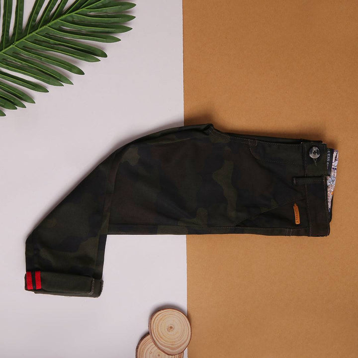 Boy Chino Camouflage Print Pant