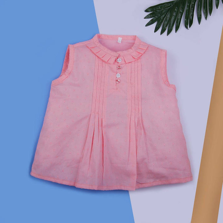 Baby Girl Cotton Top Baby Pink Color
