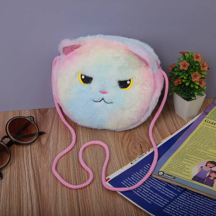 Baby Girl Cat Plush Soft Crossbody Bag