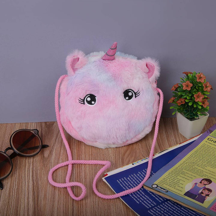 Baby Girl Cute Unicorn Plush Soft Crossbody Bag