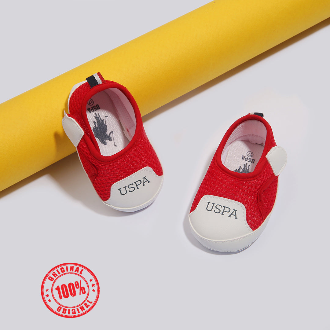 U.S. Polo Assn Baby Boy Red Slip On PreWalker