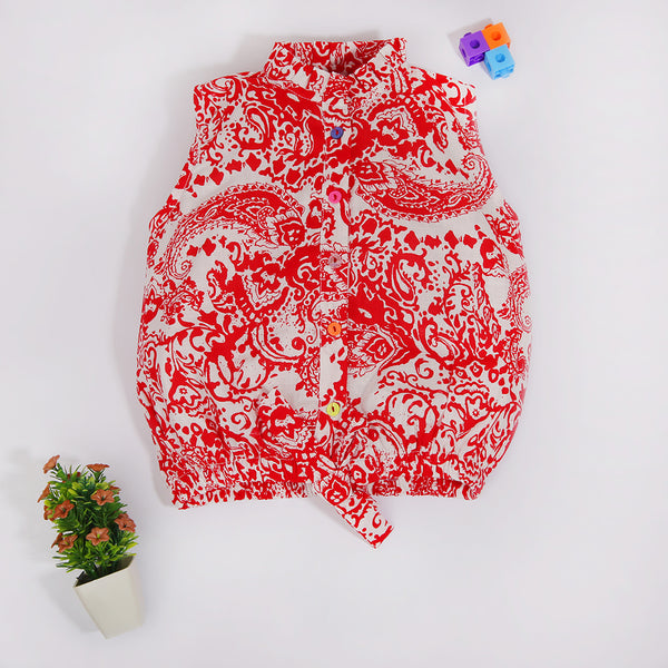 Baby girl Top Red/White Print