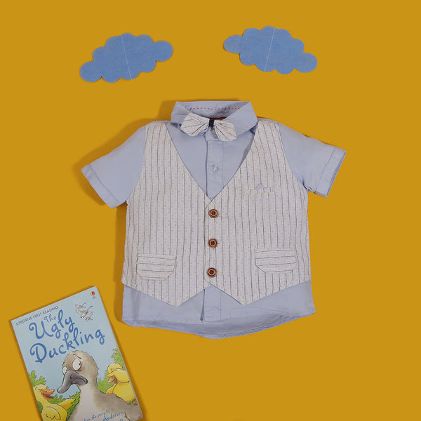Baby Boy 2 Piece Formal Set Blue Shirt