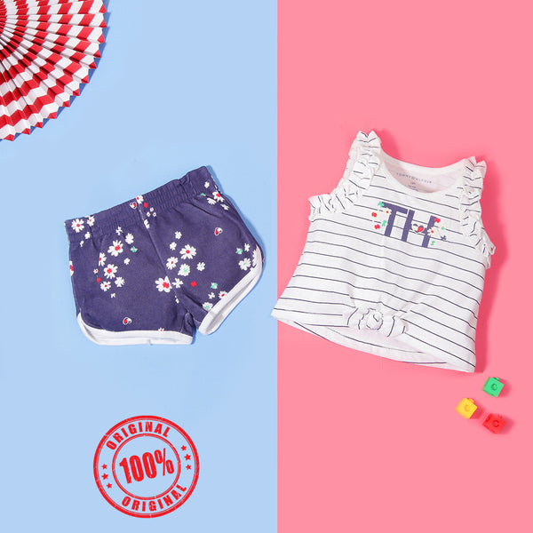 TH Tommy Baby girl 2 Piece Set Printed Short