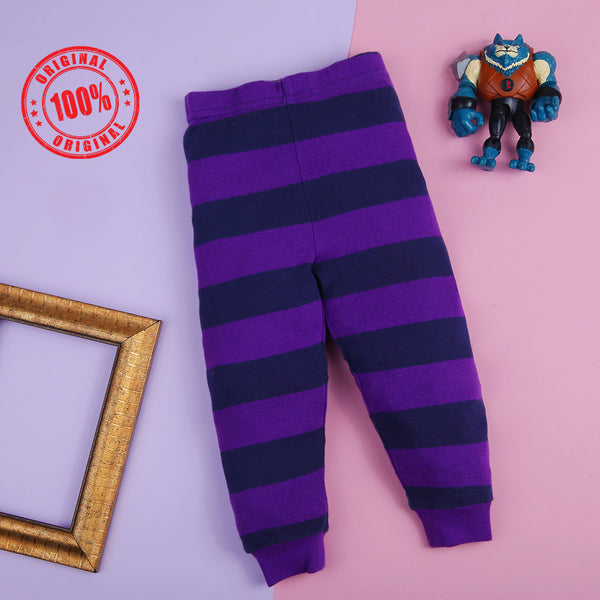 Polo-R.L Baby Girl Trouser Purple/Black Strap print