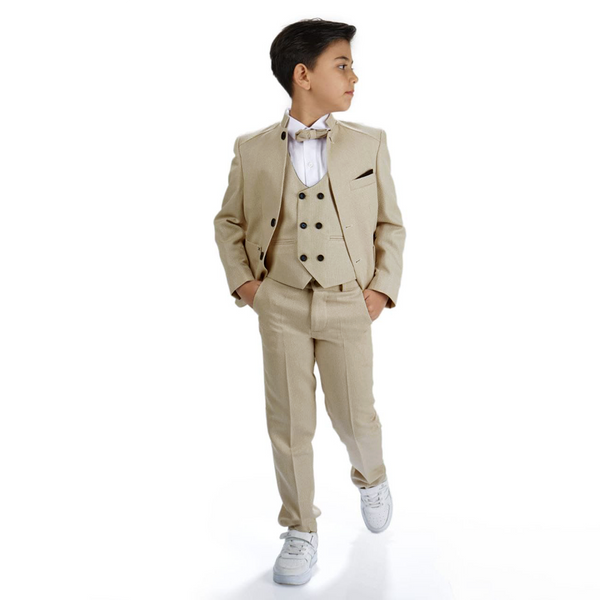 Baby Boy 4 Piece Fawn Formal Suit