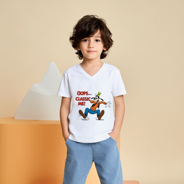 Baby Boy White T-Shirt oops Classic Me! Print