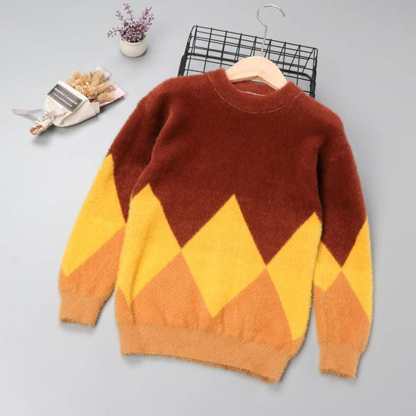 Boy Multi Print Full Sleeve Sweater