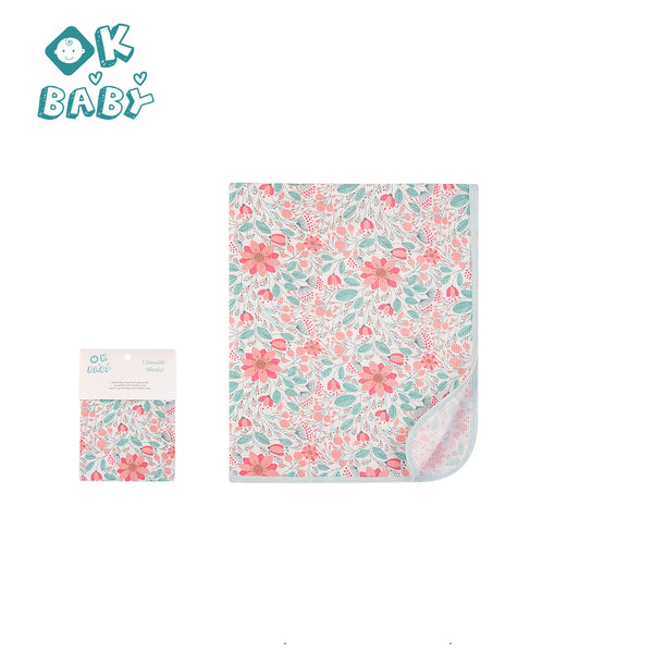 Ok Baby Floral Swaddle Wrapping Sheet Size 76 x 76 Cm